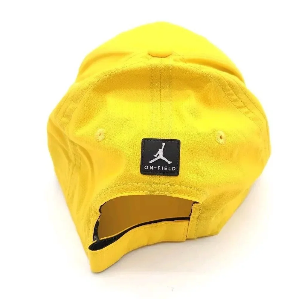 Michigan Wolverines Jordan 2024/25‎ On-Field Club Strapback M/L Hat Yellow Cap